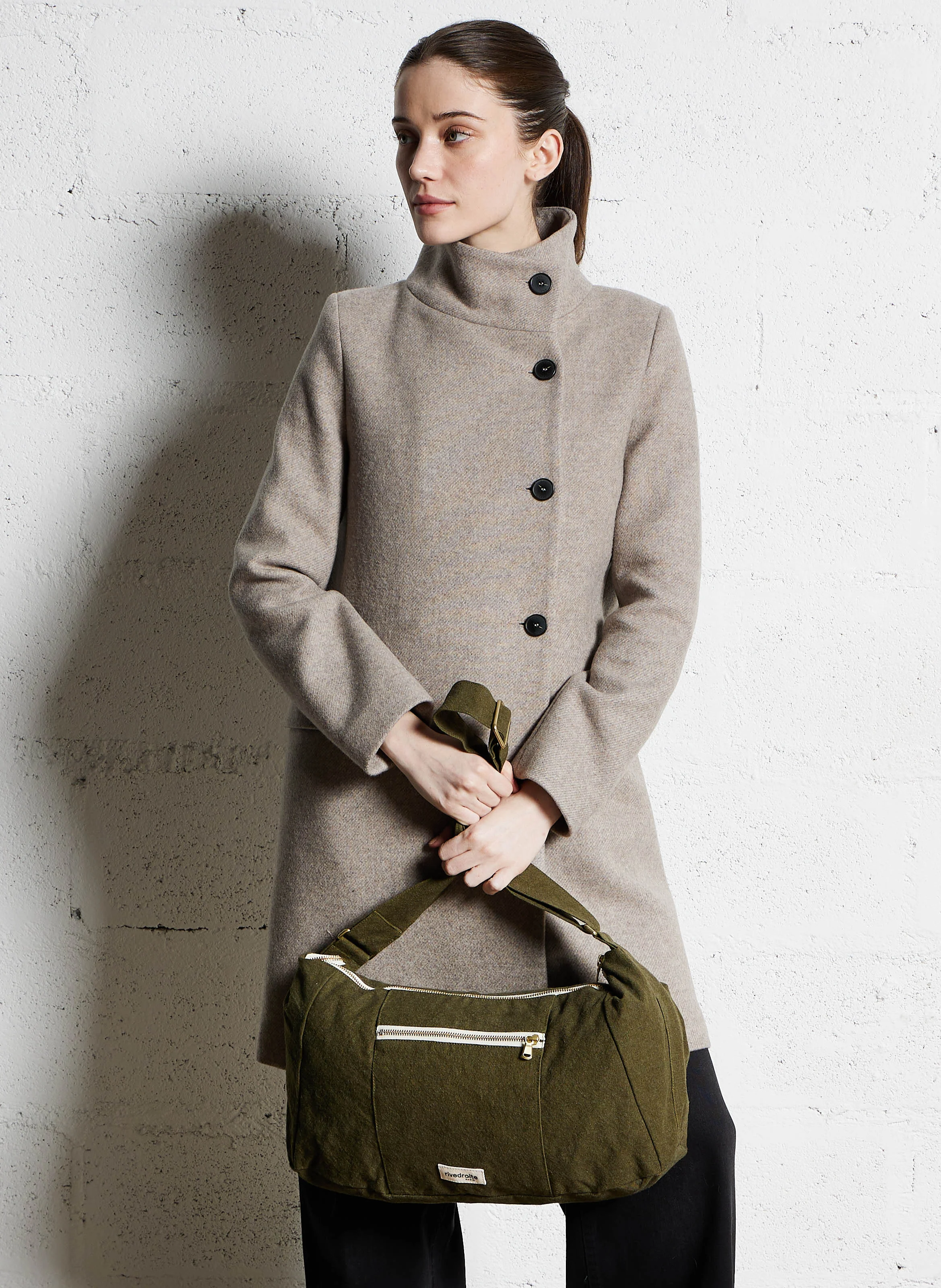 CHARLOT - Sac de sport en denim recyclé | Kaki