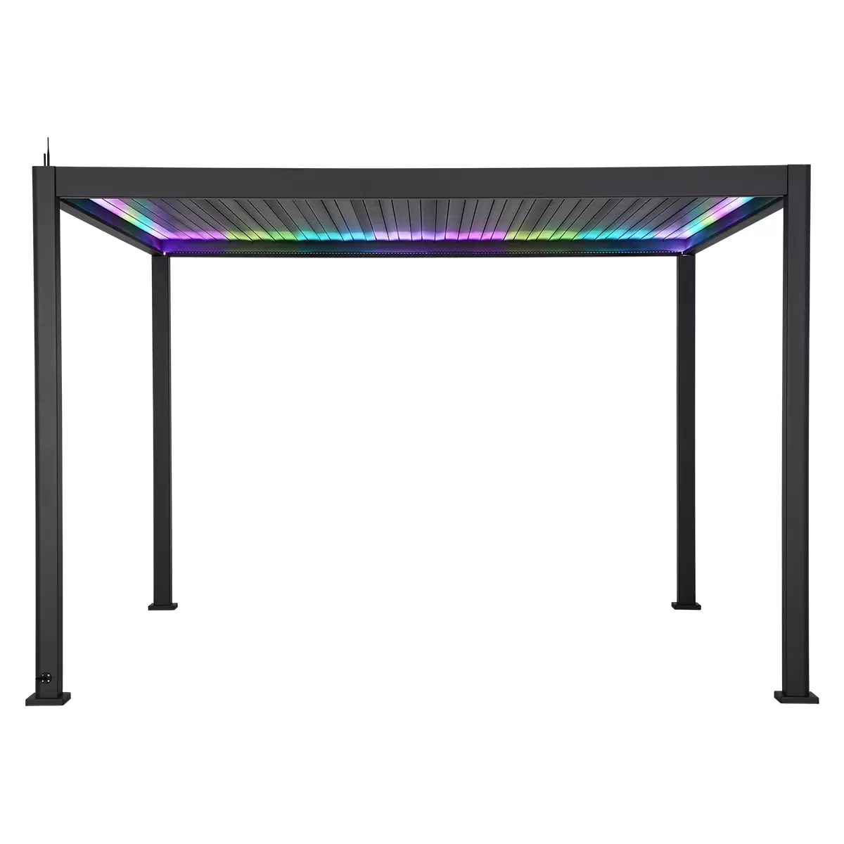 Pavillon Deluxe mit LED 400 x 300 cm Anthrazit