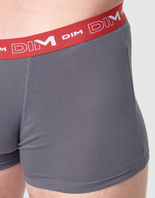 DIM - COTON STRETCH Gris / Rojo / Negro