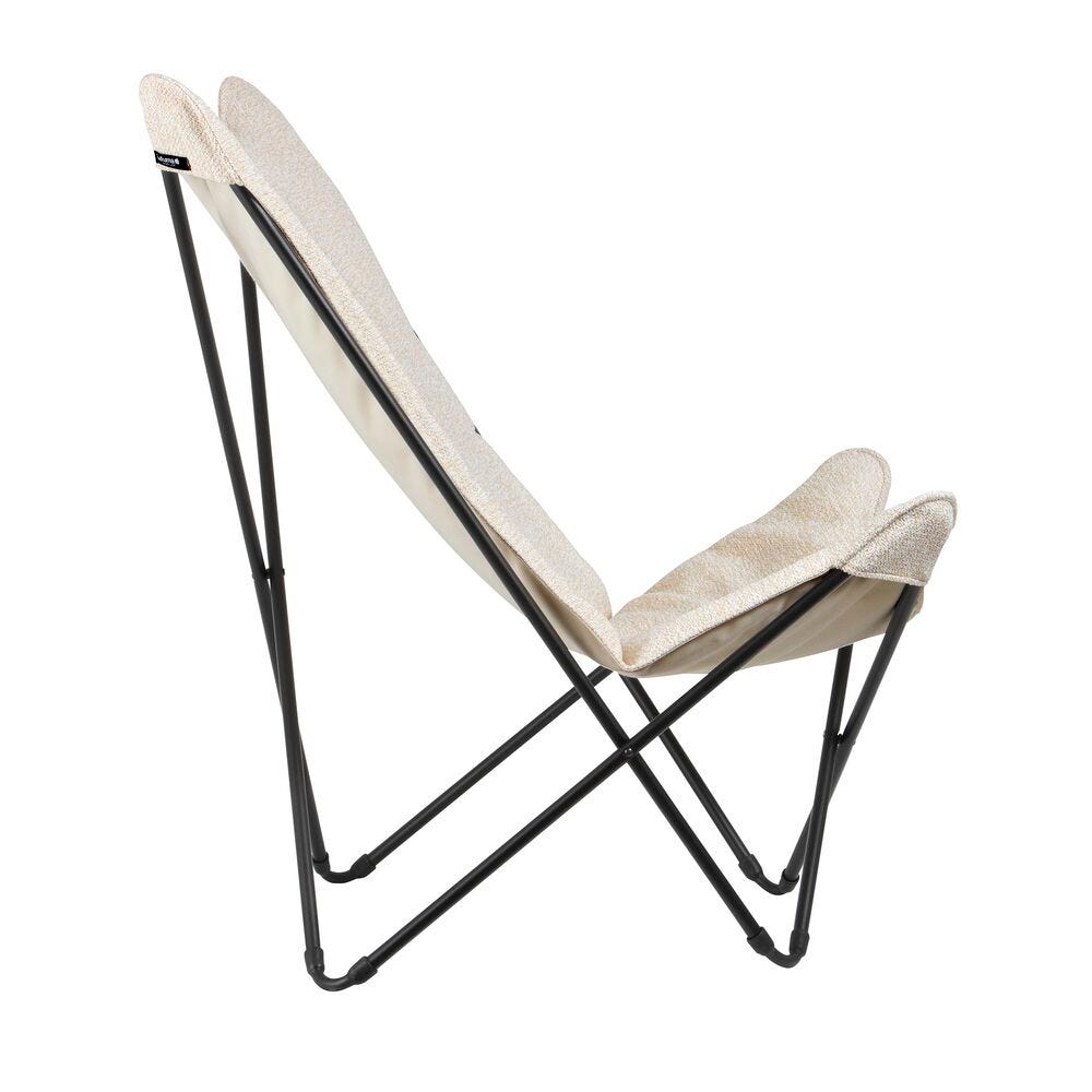 Gepolsterter Breiter Butterfly Chair Sphinx Niksen Creme
