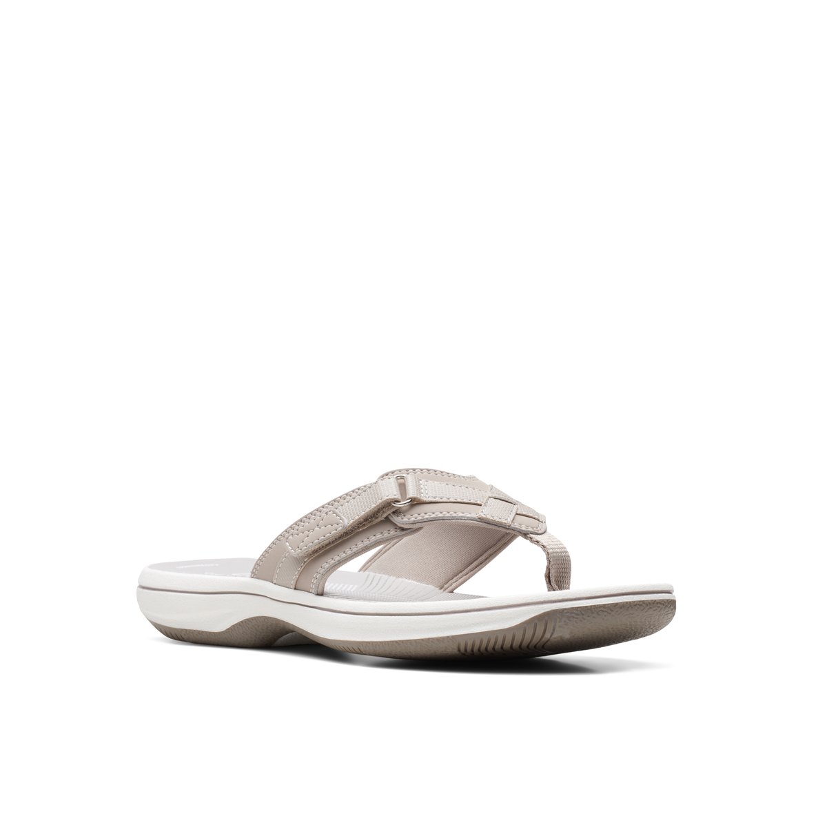 CLARKS-Breeze sea 1-Tongs sandales à talon plat - Talon plat - Beige Moyen