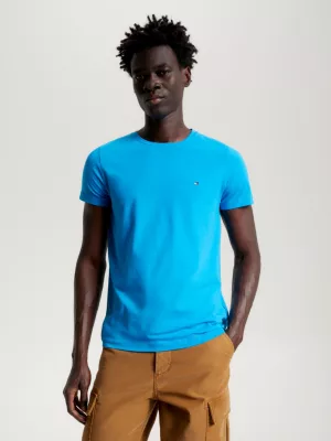 Camiseta Extra Slim Fit com Bordado de Bandeira