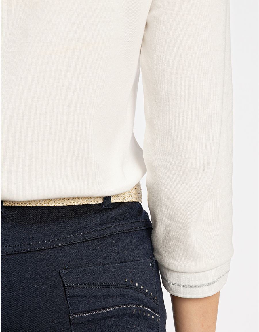 T-shirt blanc coton modal