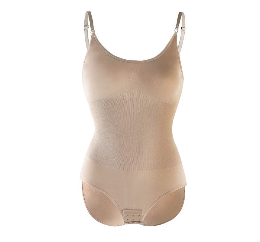 Aegaspino - Spaghettibandjes Effen Vormend Bodysuit