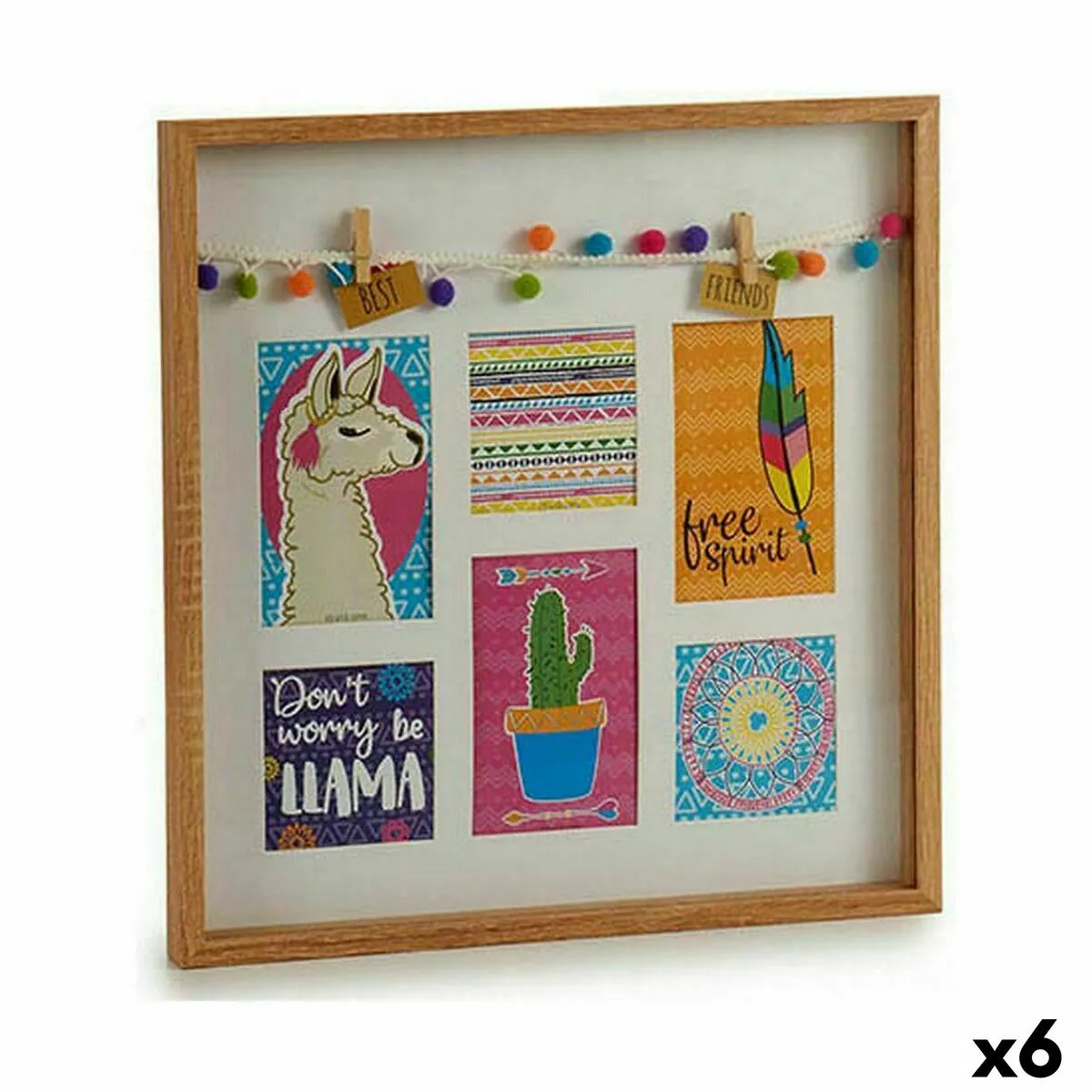 Gift Decor Porte photos Pompons Lama