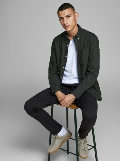 Jack & Jones Chinos »JPSTMARCO – Chinos mit Stretch für optimale Passform, Slim Fit«  unifarben, modisch, slim fit, Web