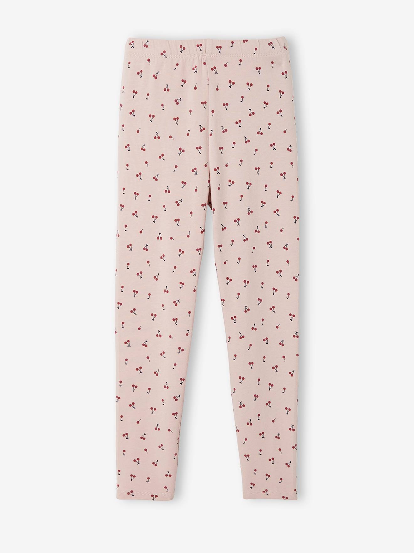 Conjunto de 2 leggings sortidas para meninas, tamanho médio com estampa azul.