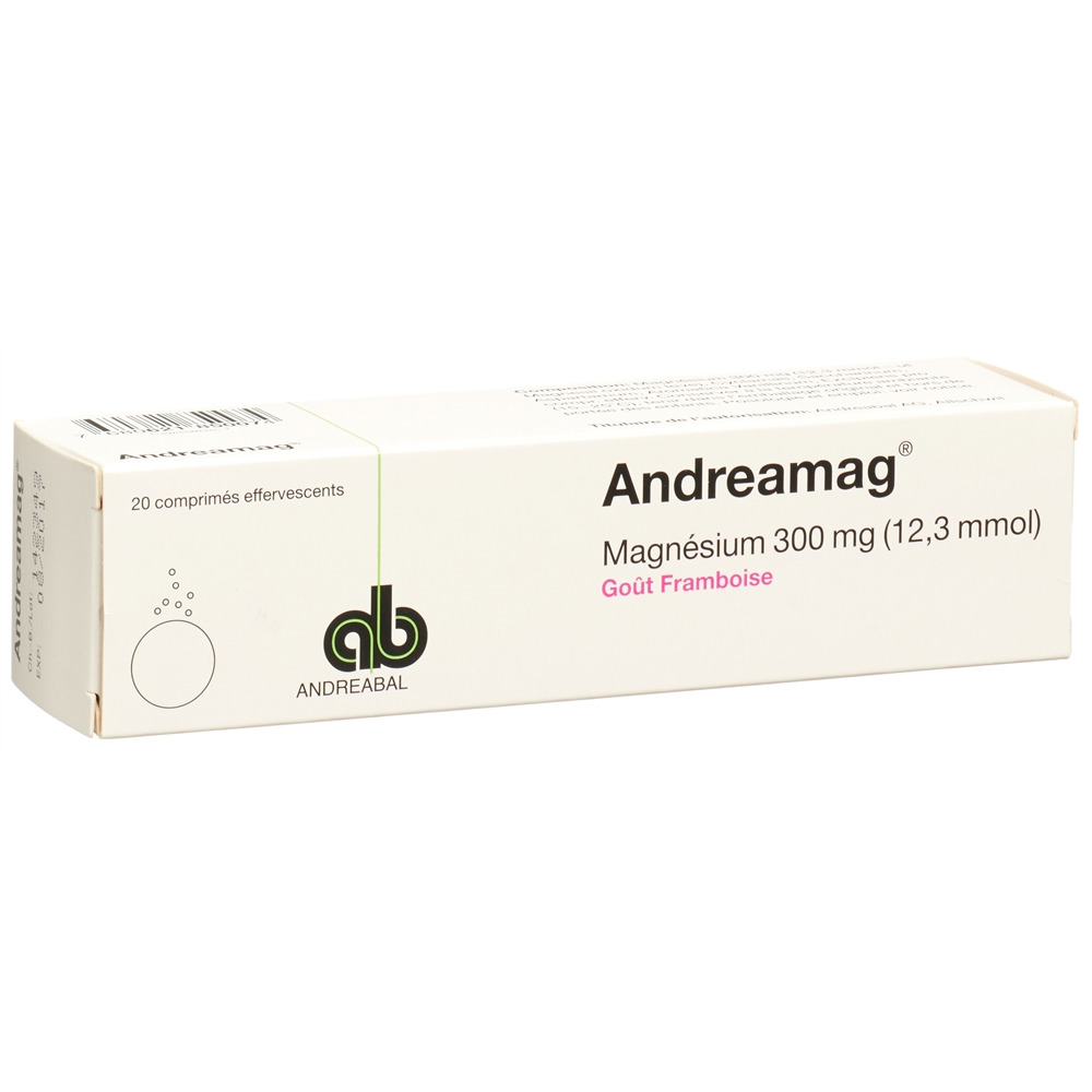 ANDREAMAG Brausetabl 300 mg mit Himbeeraroma Ds 20 Stk