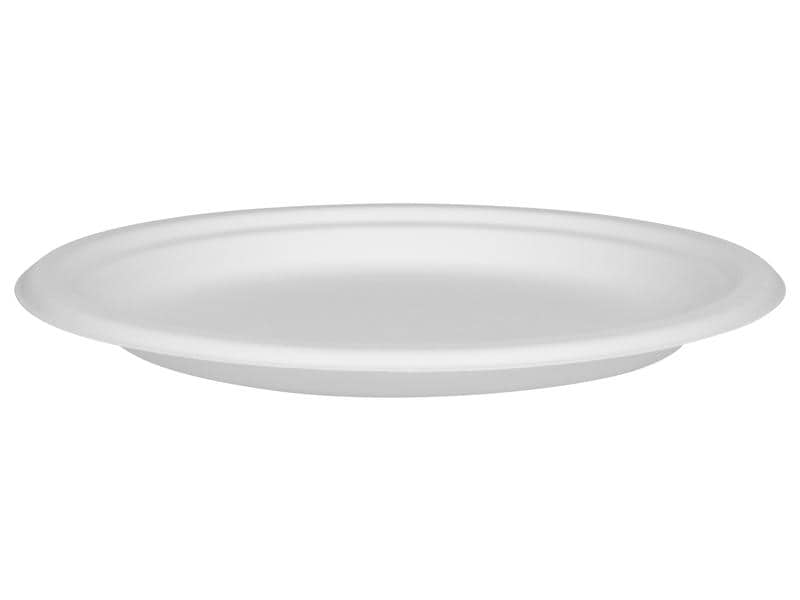 FURBER Einwegteller Ø 22.5 cm, 50 Stück, Weiss Teller aus umweltfreundlichem Rohstoff