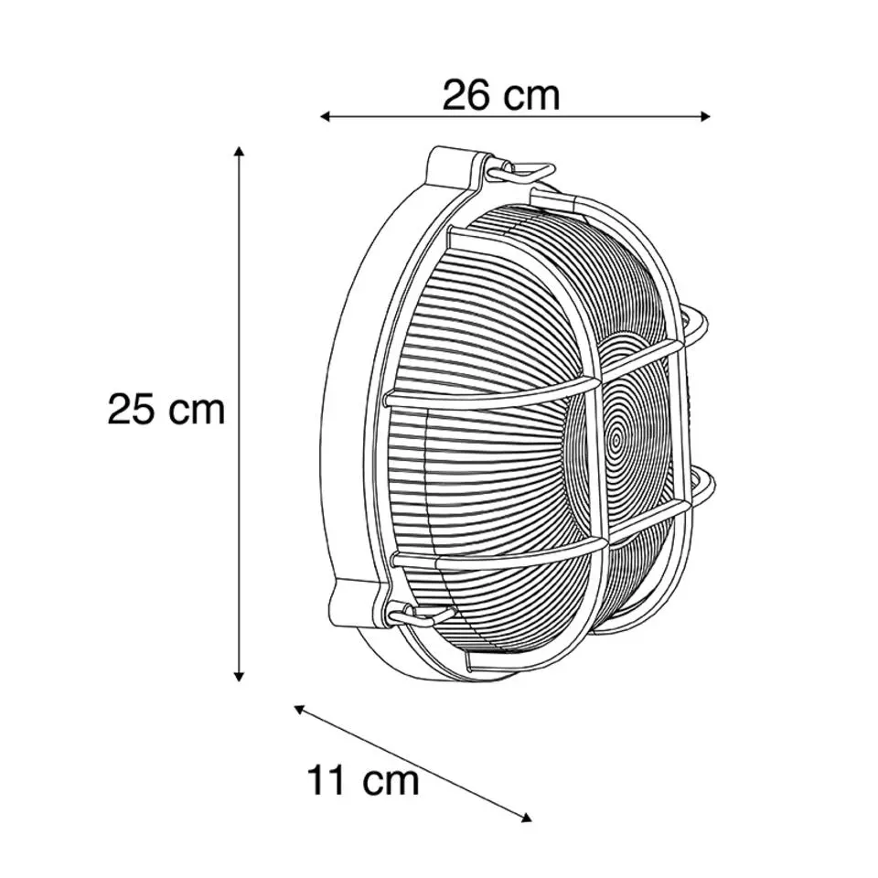 Qazqa wandlampen buiten nautica goudkleurig e27