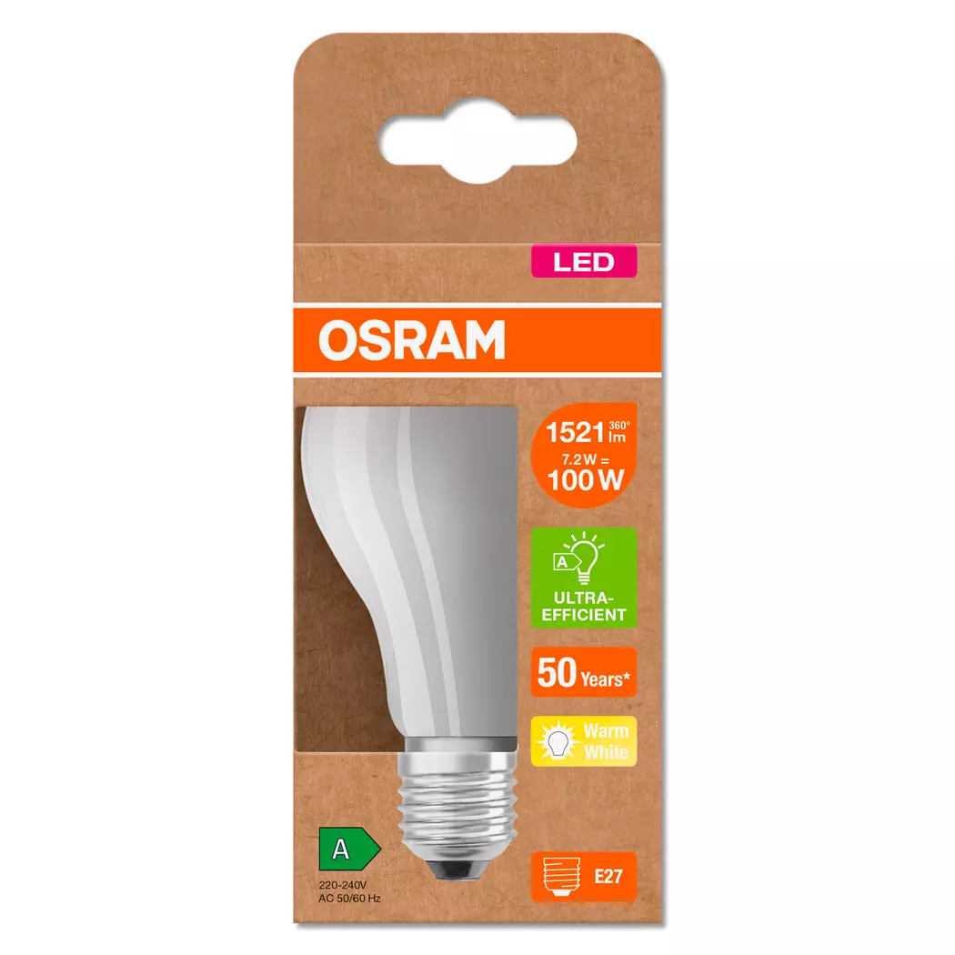 LED-Birne E27/7,2 Watt/Energie A