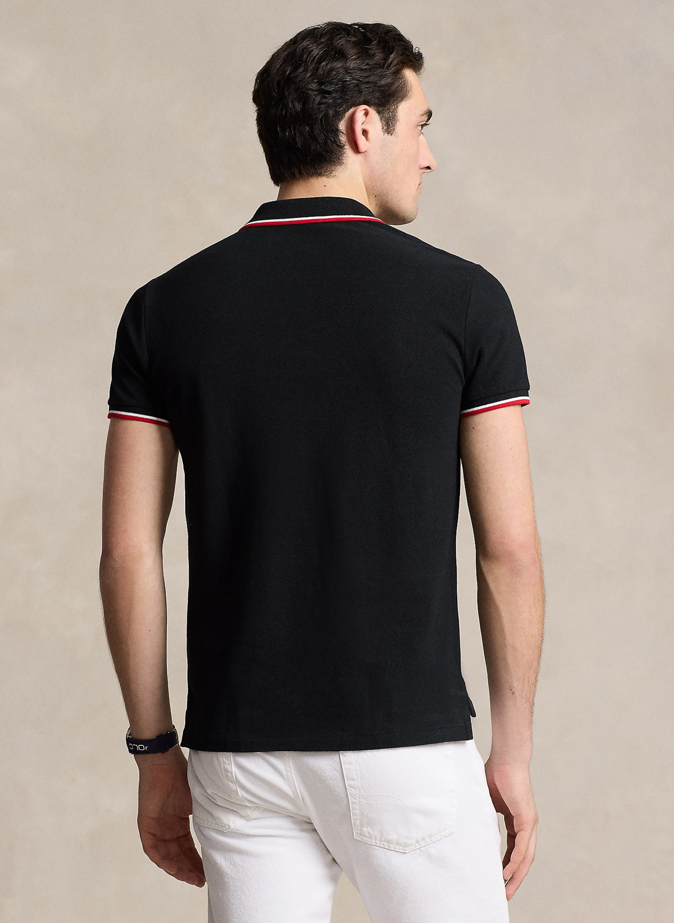 Polo slim-fit en coton | Noir
