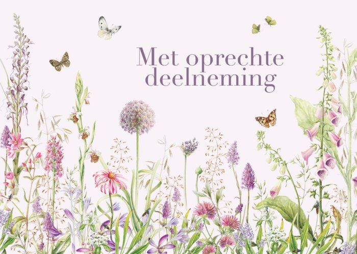 Janneke Brinkman | Condoleancekaart | Met oprechte deelneming