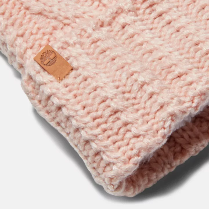 Gorro de tricô Autumn Woods para mulheres na cor rosa.