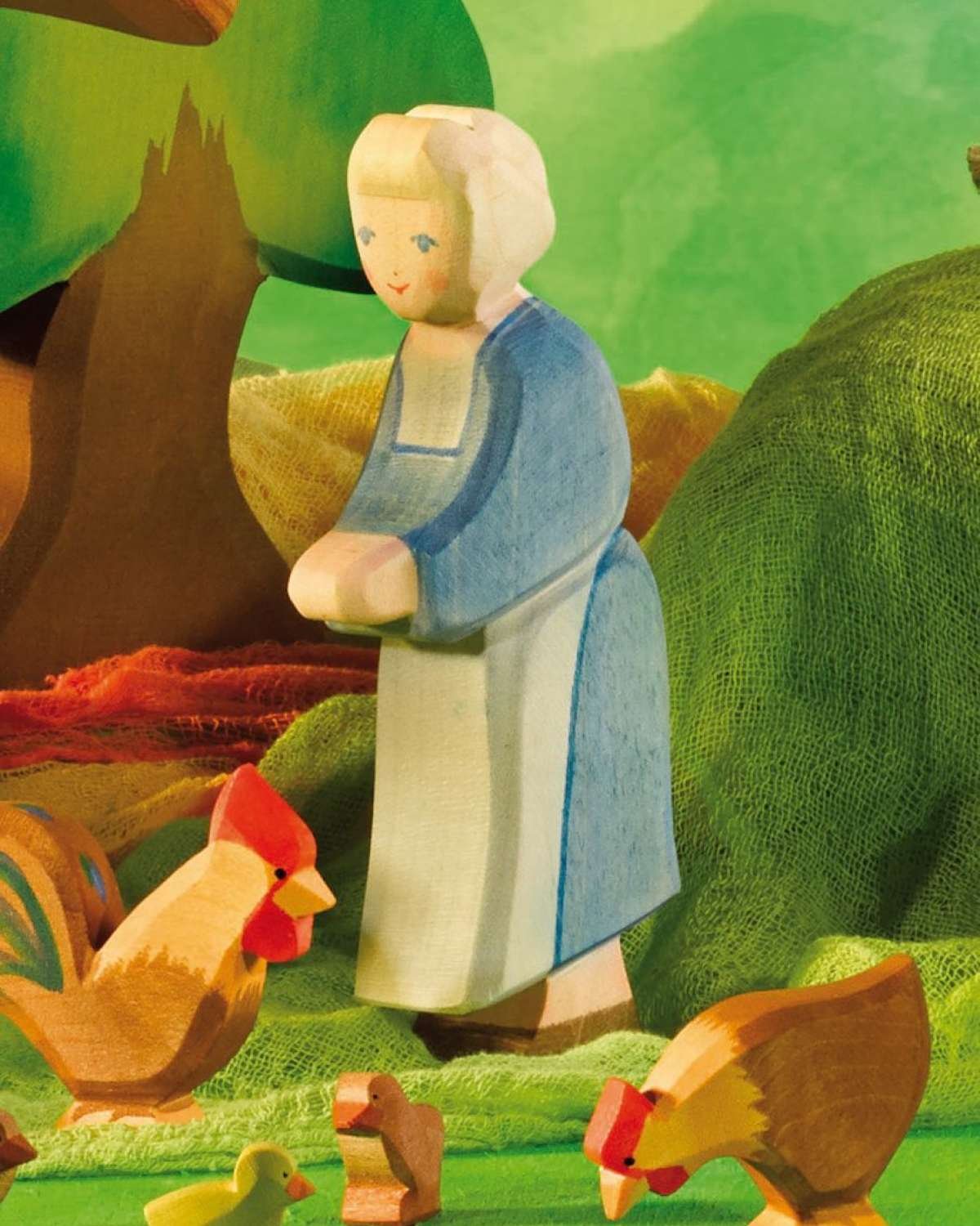 Trefigur Bestemor – Håndlaget Dukketeater Dukke | Grandma, Red Riding Hood
