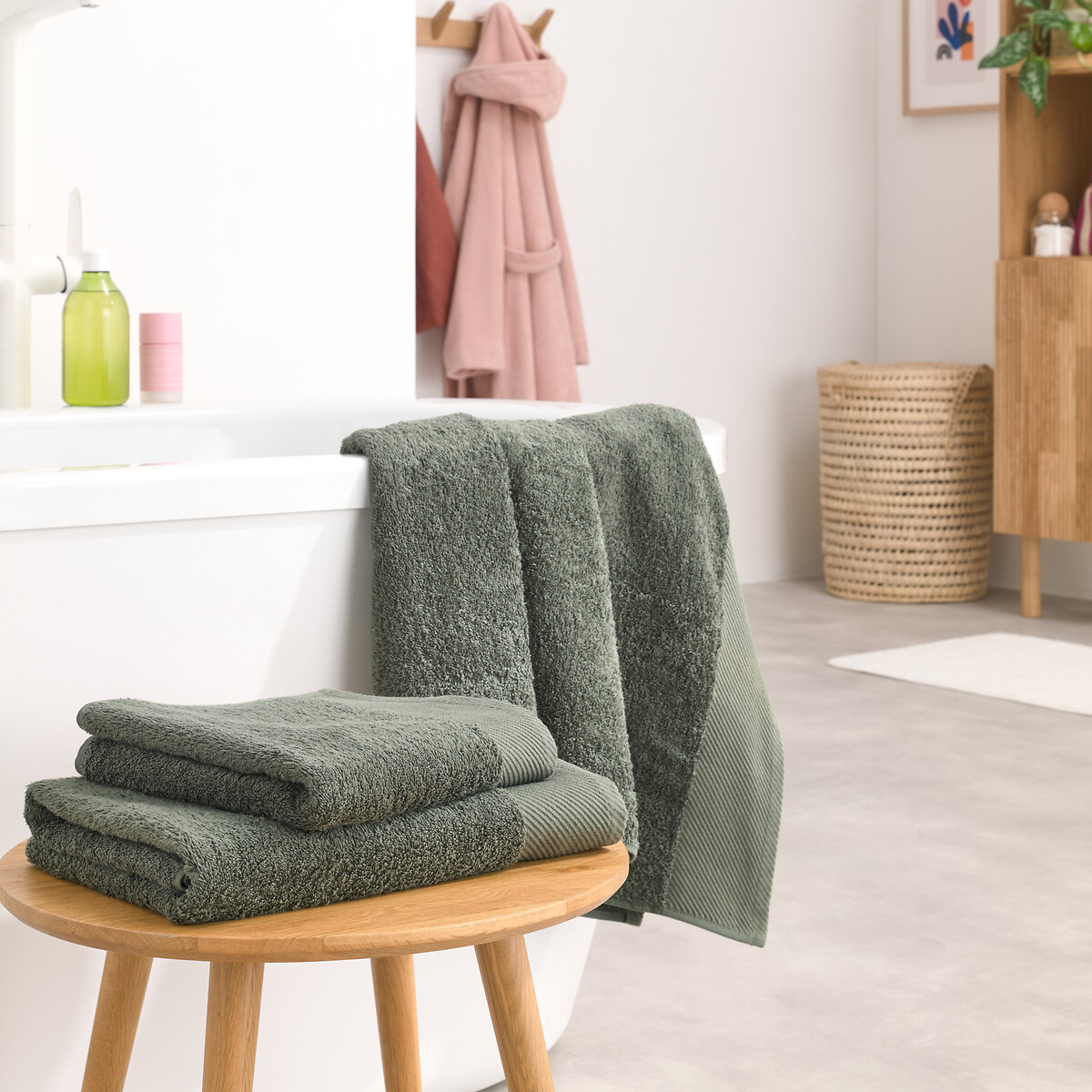 LA REDOUTE INTERIEURS<br>Toalha de banho lisa 500 g/m², Scenario