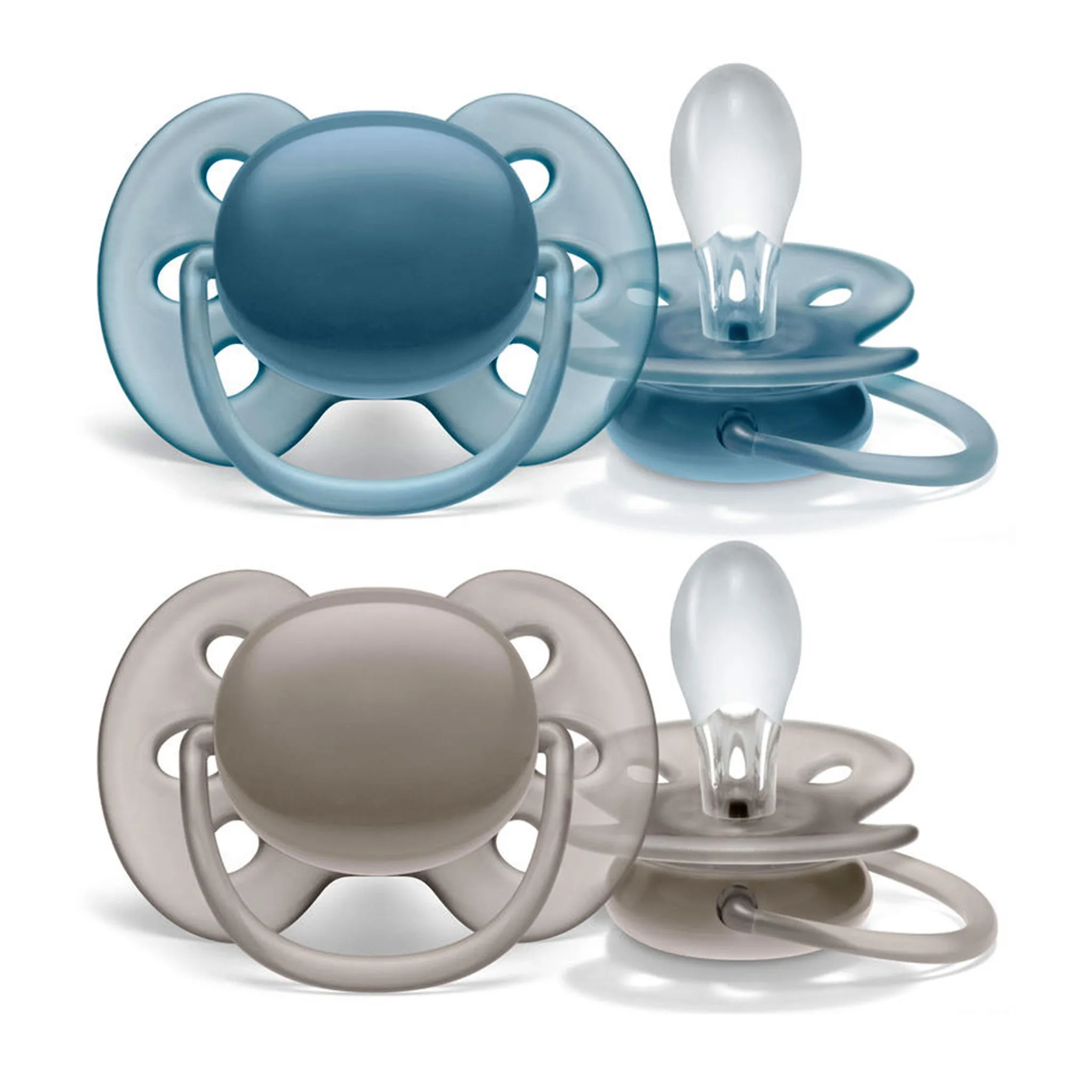 Philips Avent Suce Orthodontique 6-18m Ultra Doux Paquet de 2 - Bleu