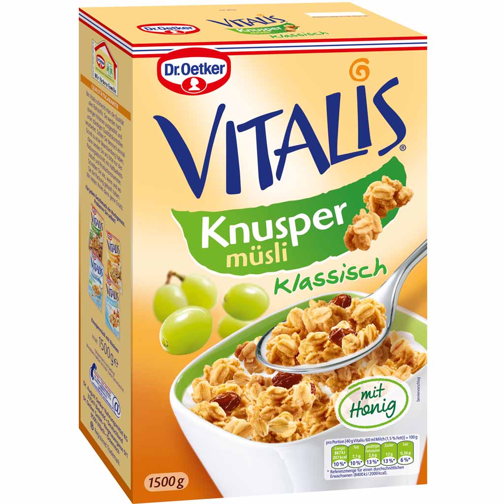 Dr.Oetker VITALIS Knusper Müsli klassisch 1500g MHD:30.11.25
