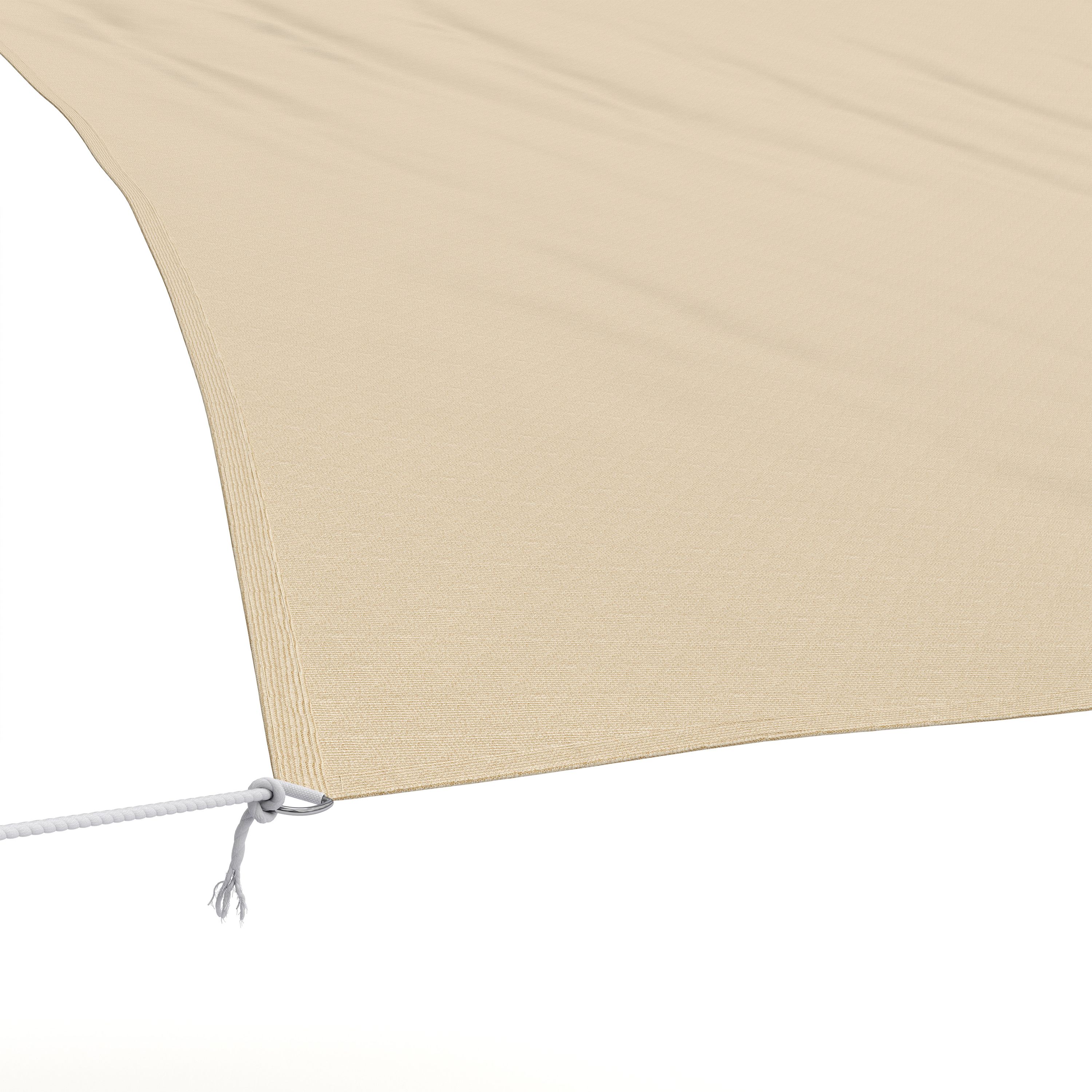 Sonnensegel Quadrat 3 x 3 m beige