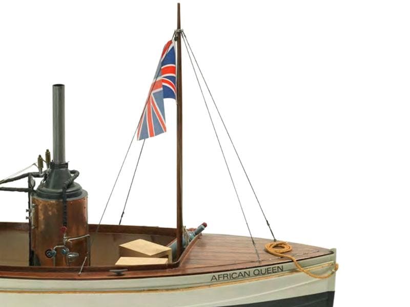 Billing Boats Bausatz Dampfschiff African Queen, 740 mm 1:1 Dampfschiff Modellbausatz mit Dampfmaschinen-Attrappe
