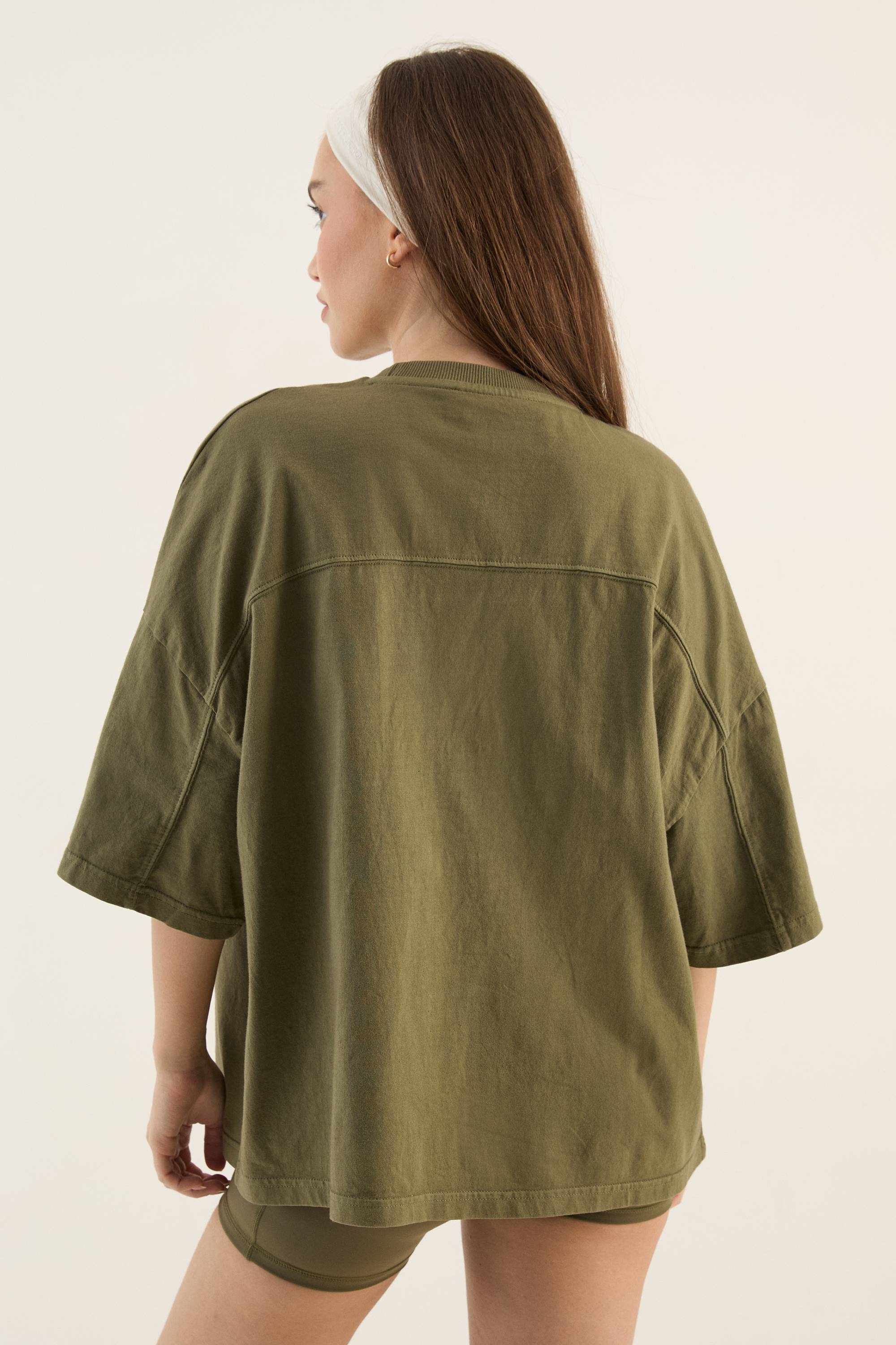 T-shirt Dsgn Studio À Manches Courtes Oversize En Tissu Épais Délavé