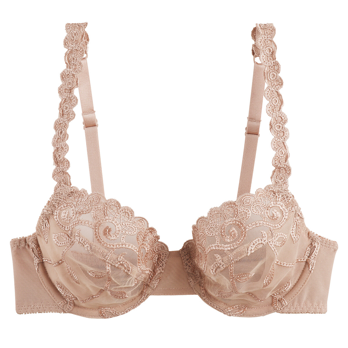 ANNE WEYBURN<br>Sutiã em tule bordado Lyssa em close-up
