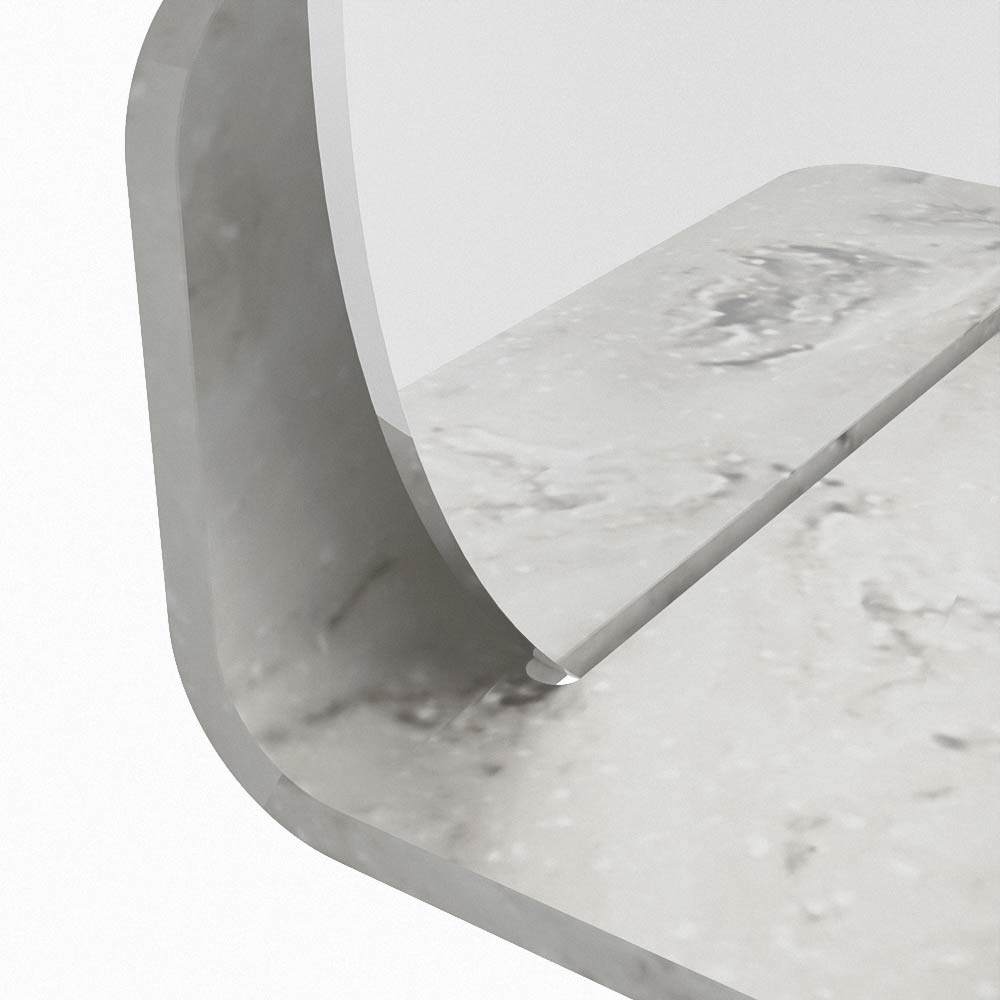 Mondiaz Spot spiegel rond Ø30cm met planchet glace