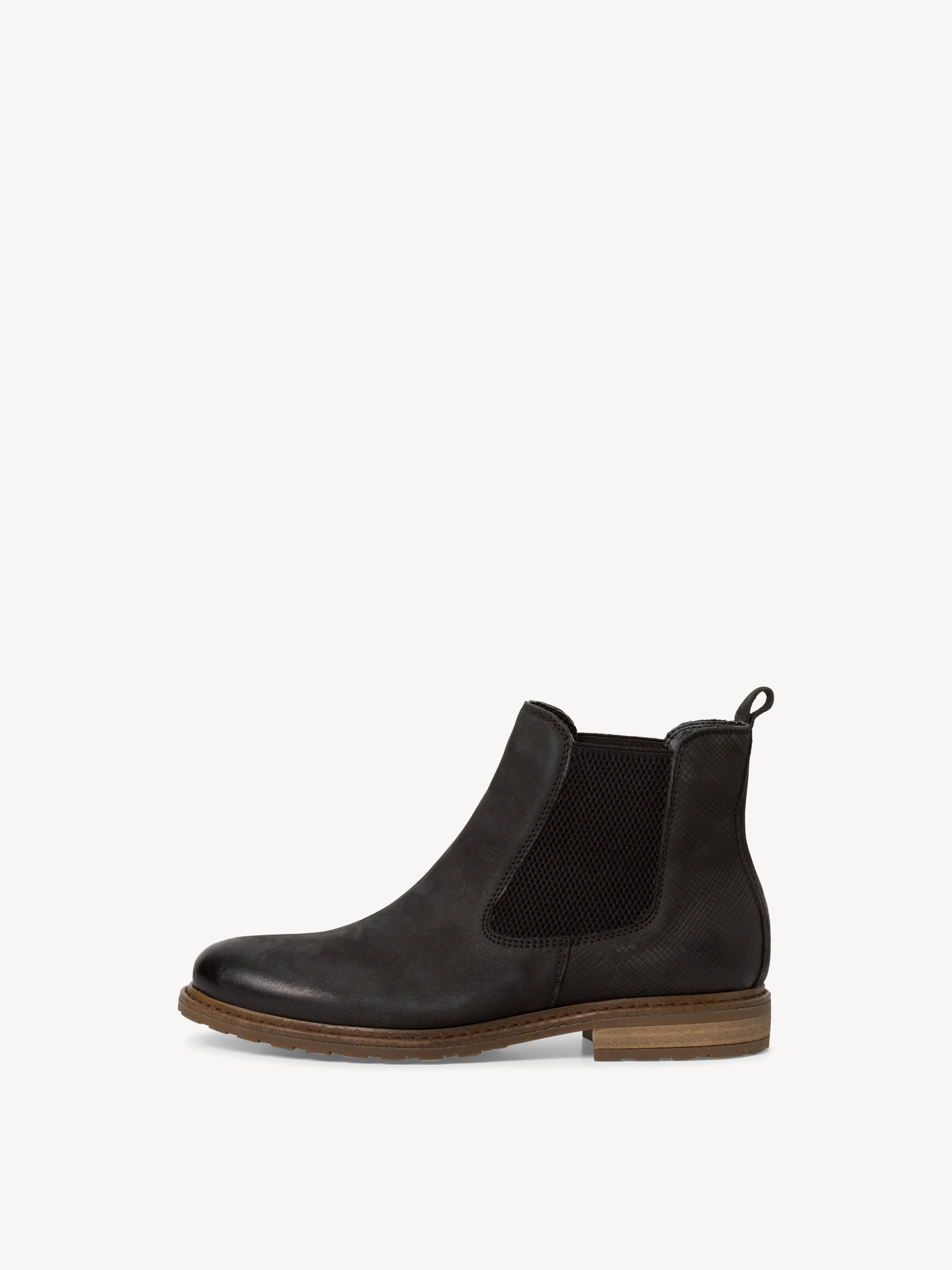 Leren Chelseaboot - zwart