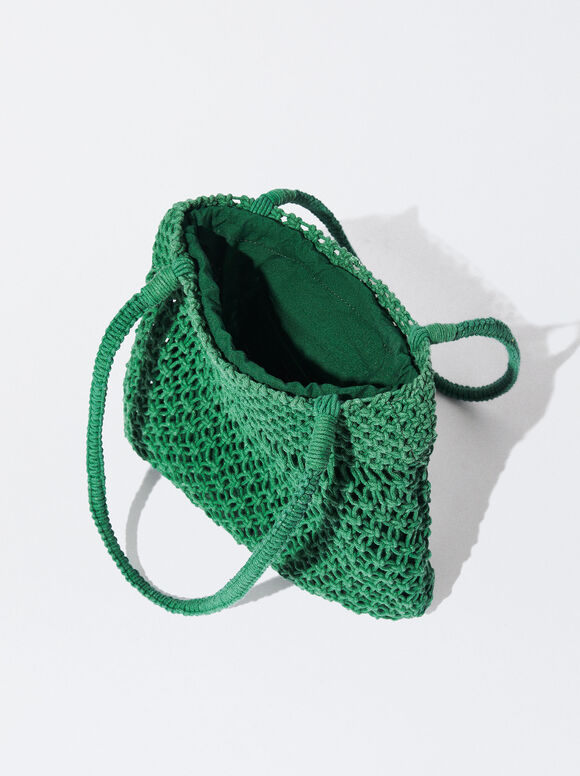 Bolsa de ombro de crochê - Verde