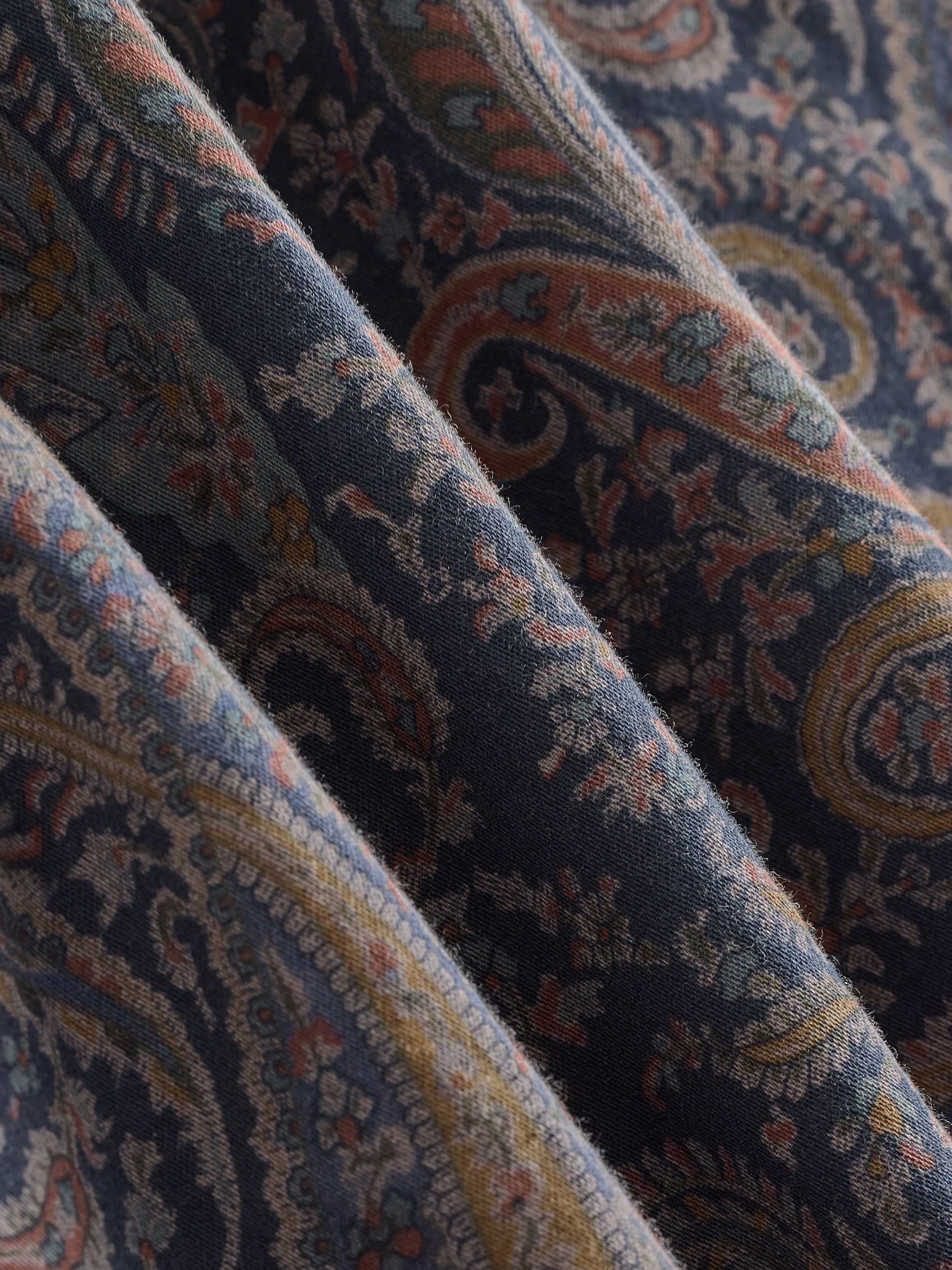 Paars met paisley - Overhemd met lange mouwen