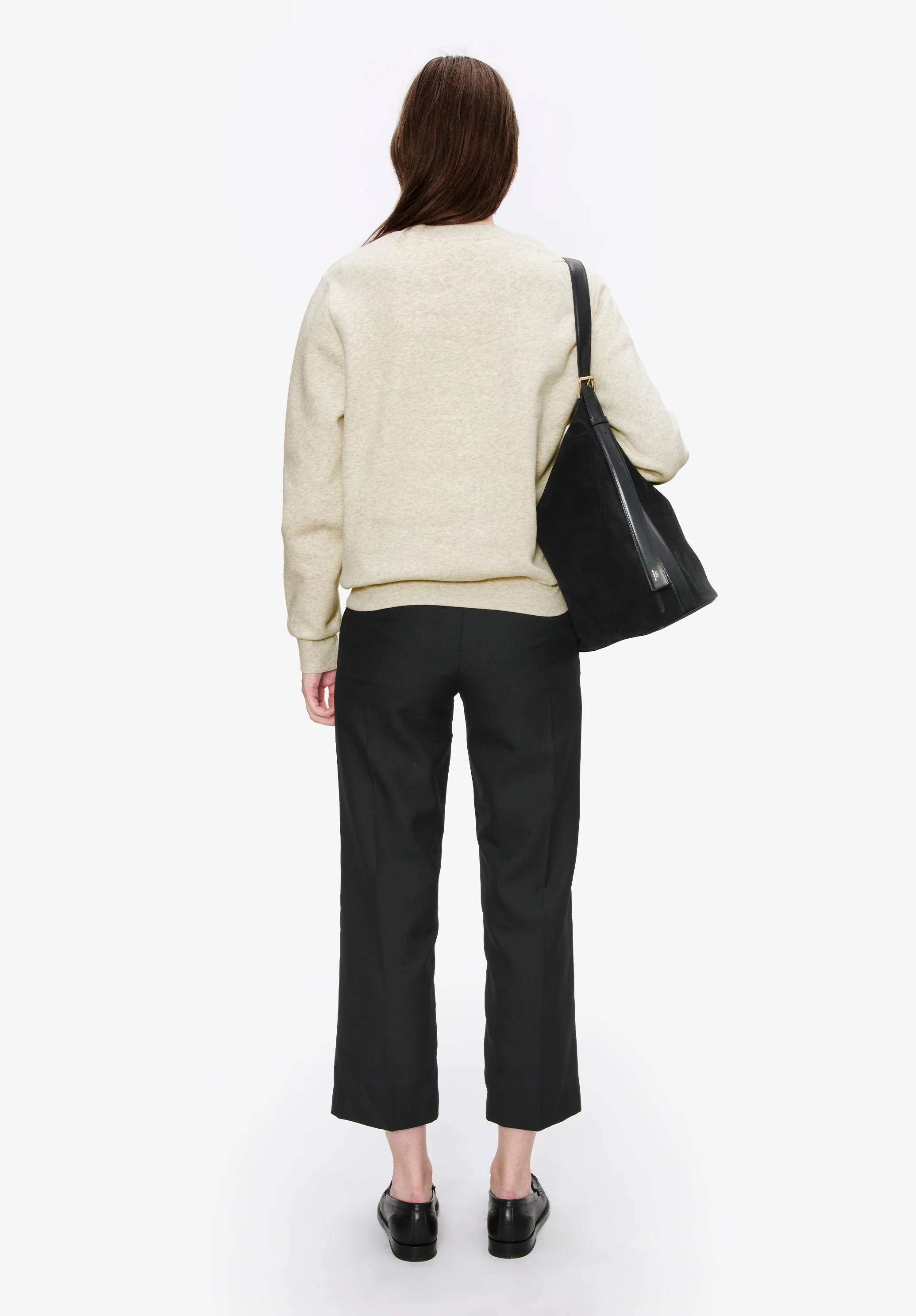 Sweat standard item unisexe - Ecru chine / marron