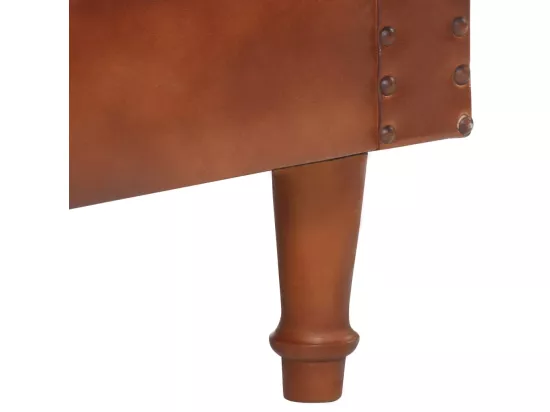 Fauteuil Marron Cuir véritable