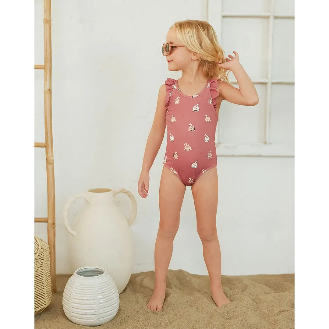 Petit Lem Maillot UV Cygne Ballon 2-6x