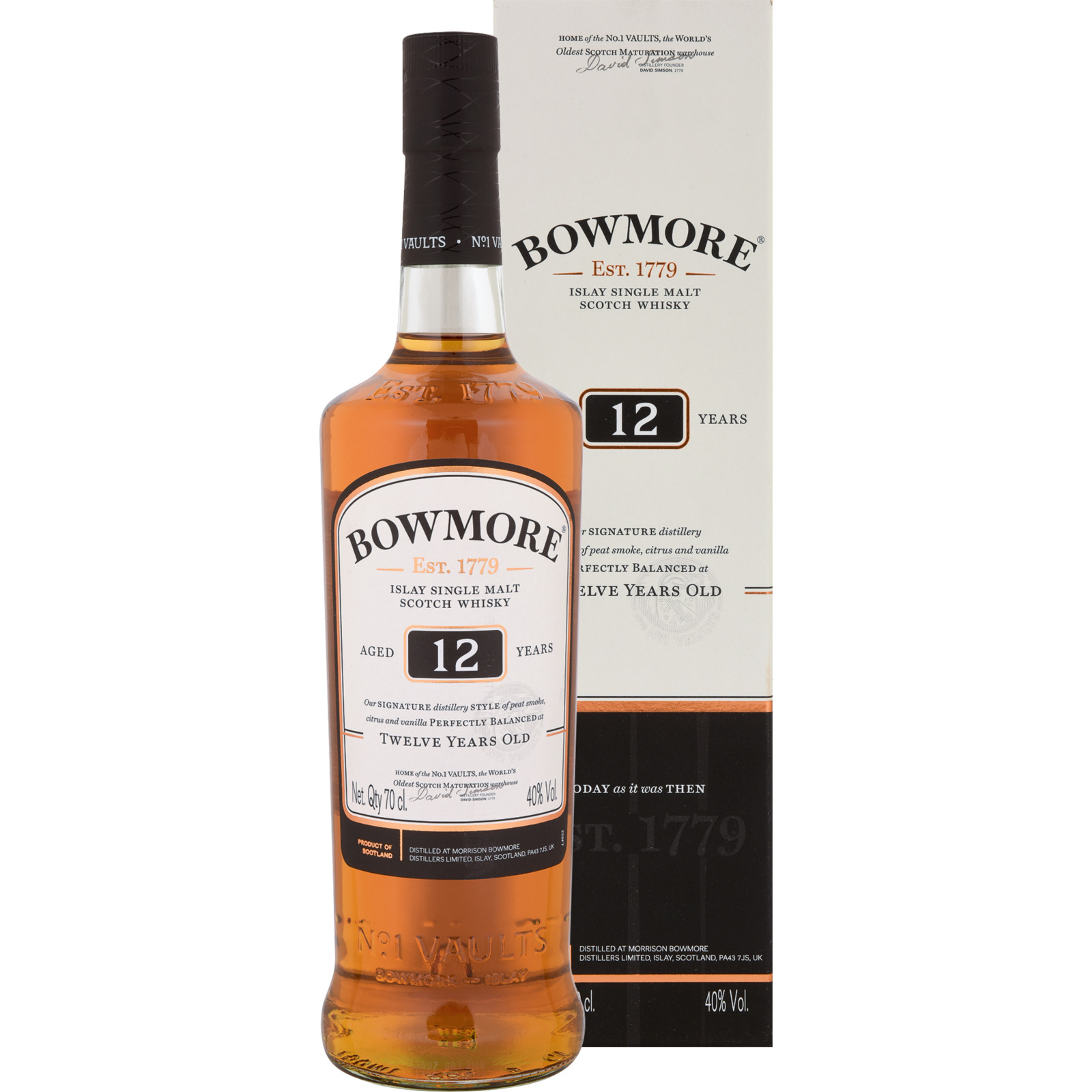 Bowmore 12 Years Old Islay Single Malt Scotch Whisky 70 cl