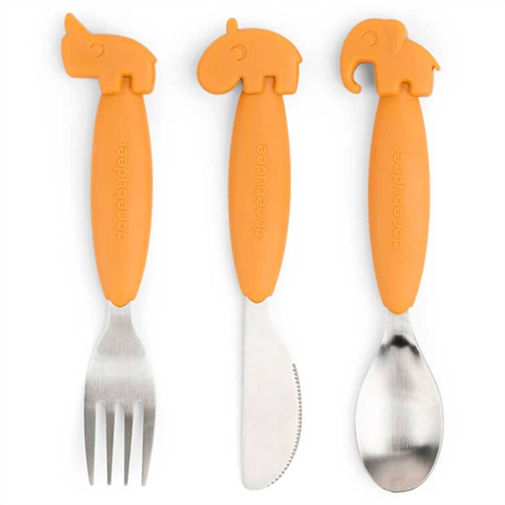Done by Deer YummyPlus Easy Grip Cutlery Set Blue