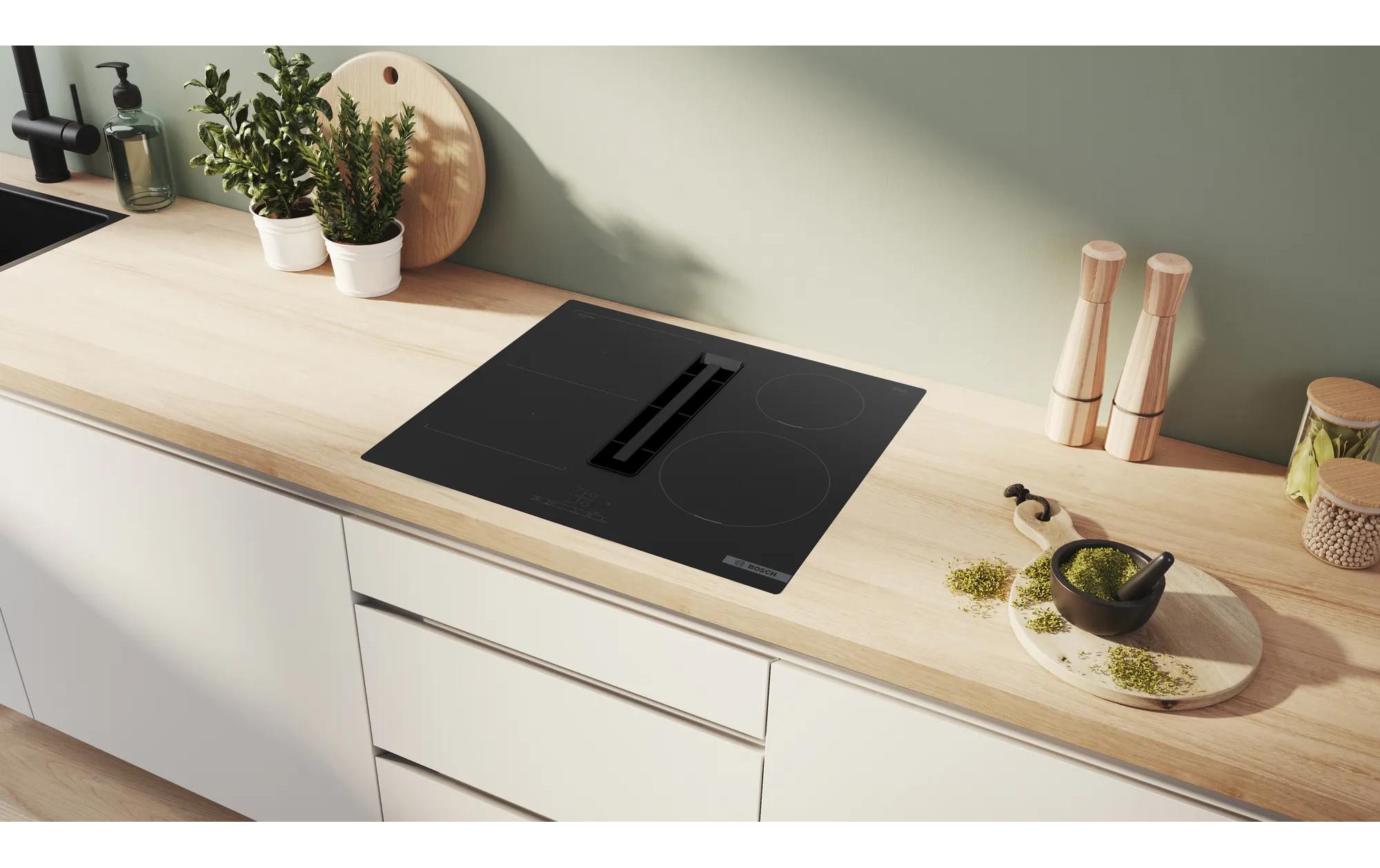 Induktionskochfeld PVS601B16E<br>Induktionskochfeld mit integriertem Dunstabzug 60 cm flächenbündig