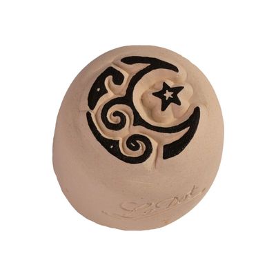 LaDot - Pierre pour tatouage éphémère - en céramique - taille S (2,2 x 2,2 cm) - lune