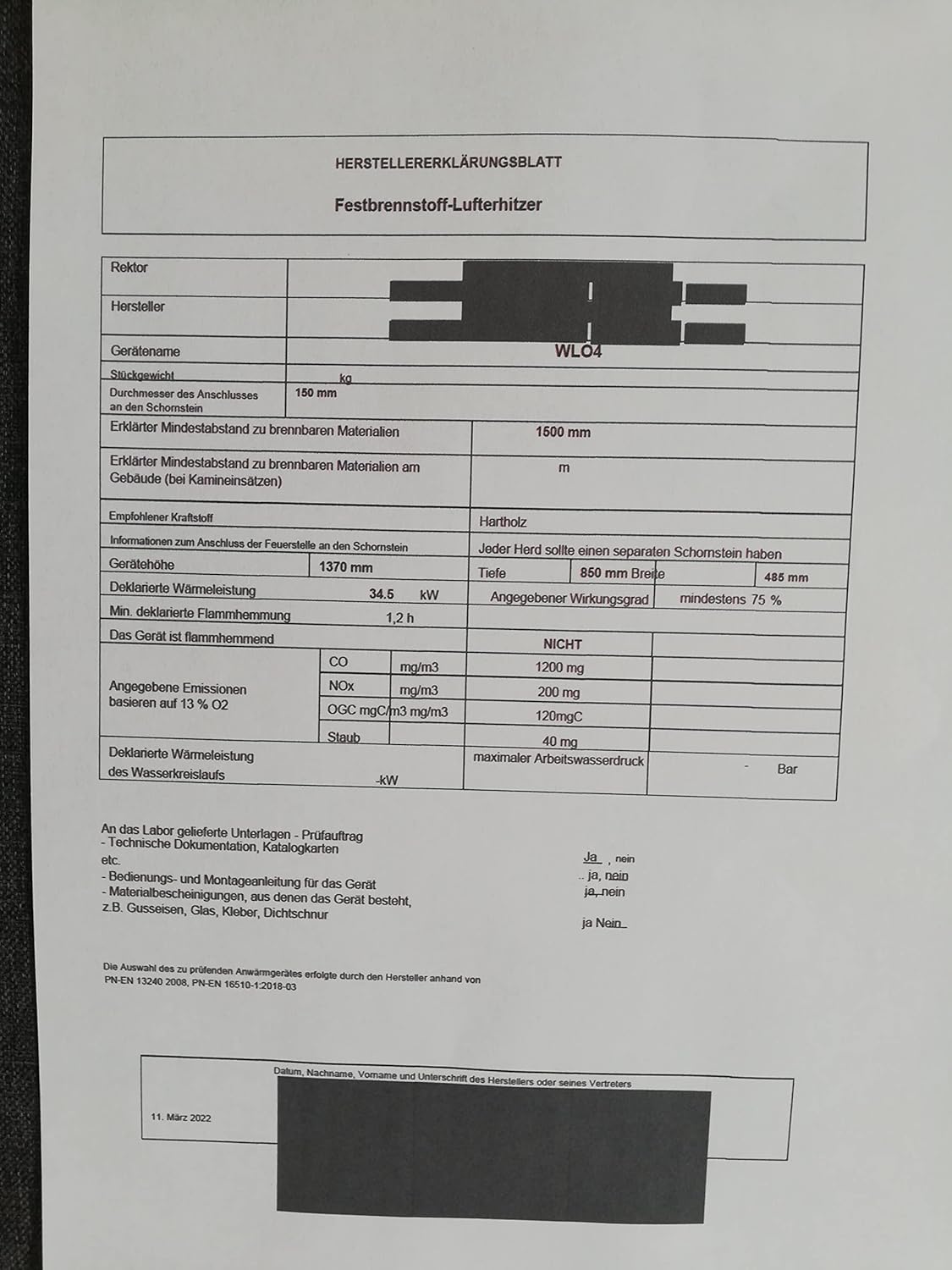 Warmluftofen,Holzofen,Werkstattofen,Kaminofen 35KW