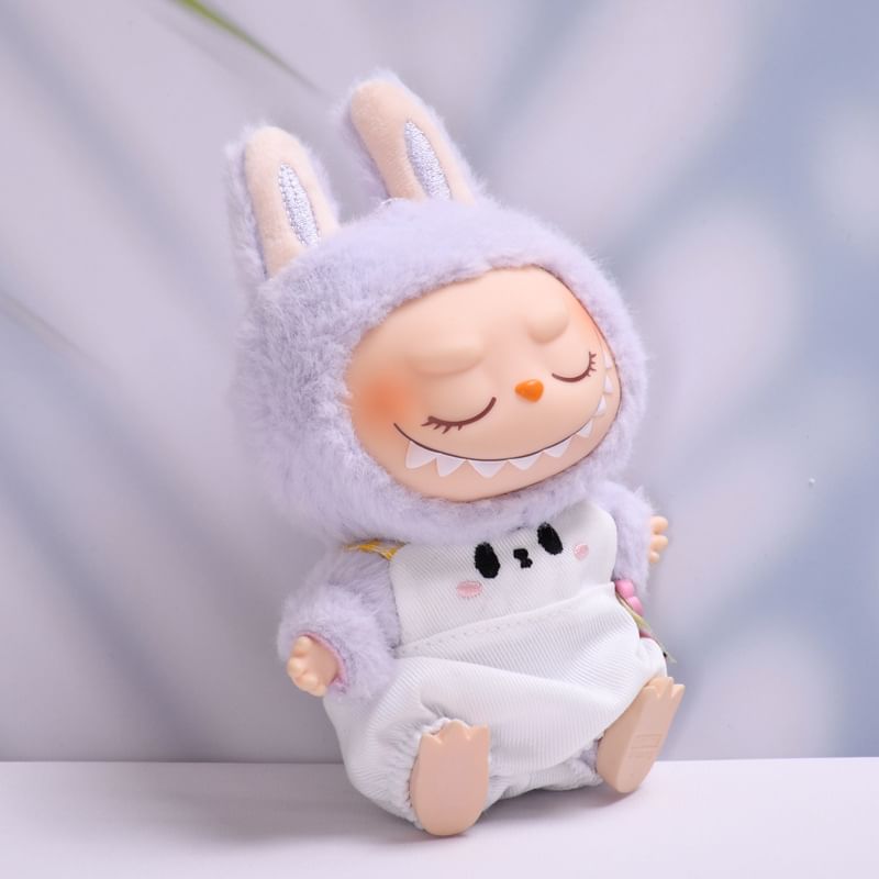 Miumi - Set: Applique Bucket Hat + Animal Dungaree Poppenkleding - 17 cm (Diverse ontwerpen)