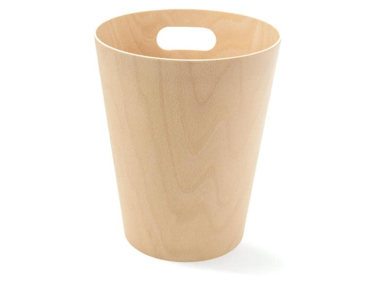 Umbra Papierkorb Woodrow 7.5 l, Natur Abfallkorb aus Sperrholz
