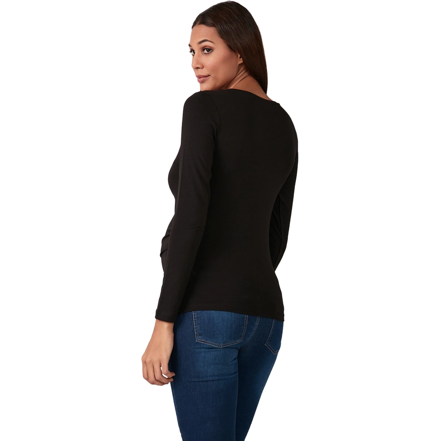 M.M.C. Umstandslangarmshirt I Love You mit Motiv Schwarz