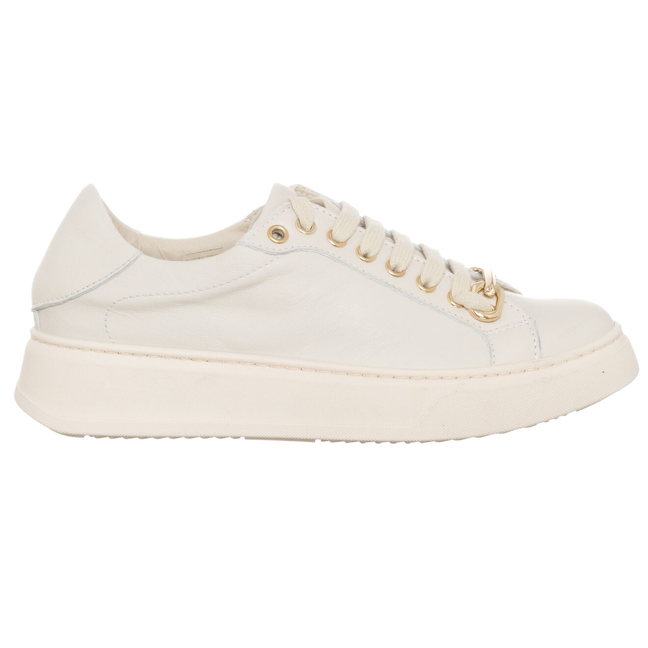 Loretta Pettinari Sneakers en Cuir Grega écrues