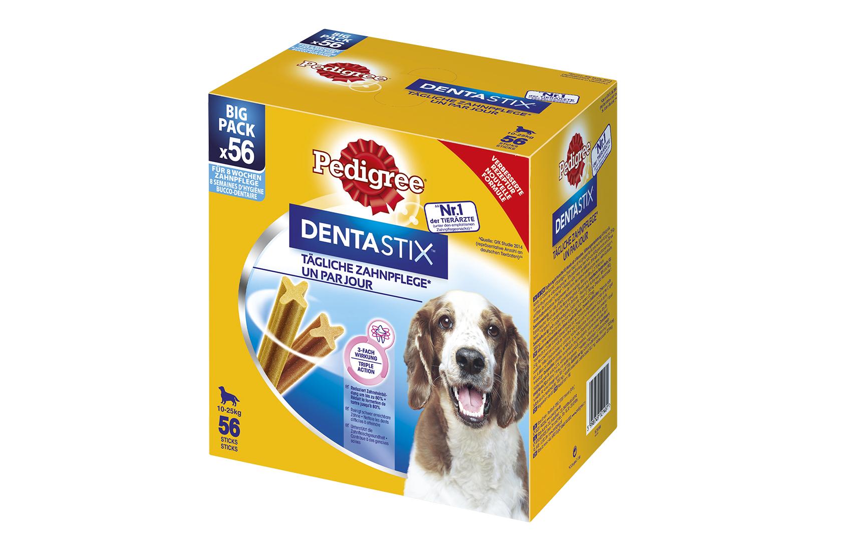 Kaustange DentaStix Multipack, Medium, 56 StückReinigung und Kauspass für Hunde