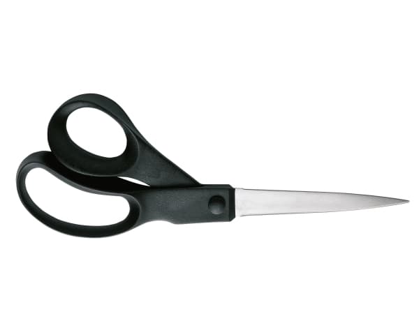 Fiskars 1023817, Voksen, Rett kutt, Single/enkelt, Sort, Rustfritt stål, Rustfritt stål, Universell