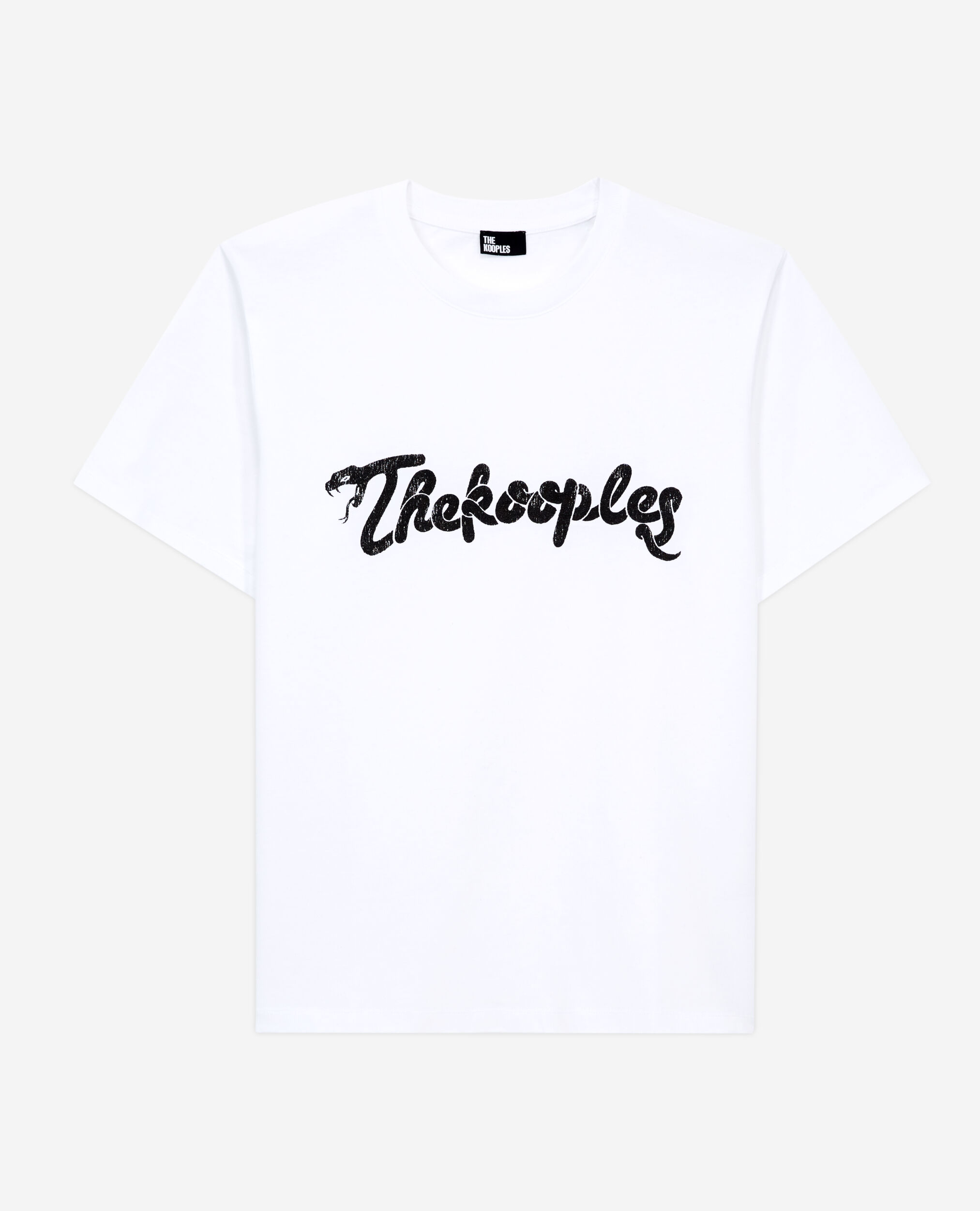 T-shirt blanc sérigraphié Snake logo