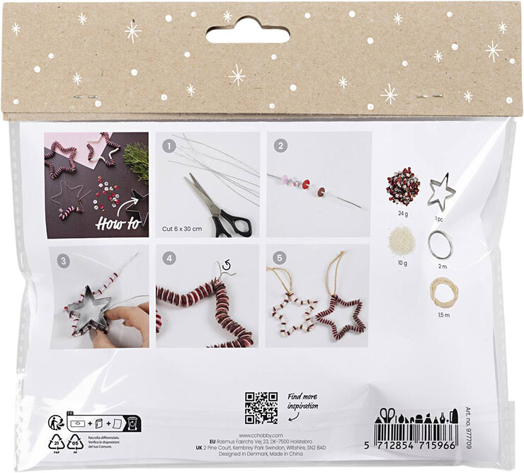 Creativ Company Mini DIY Kit Dekoration, Stjerner