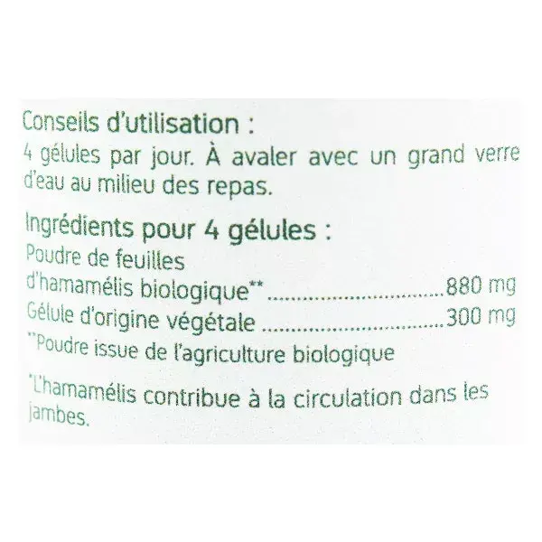 Nat & Form Hamamélis Orgânica 200 Cápsulas Vegetais