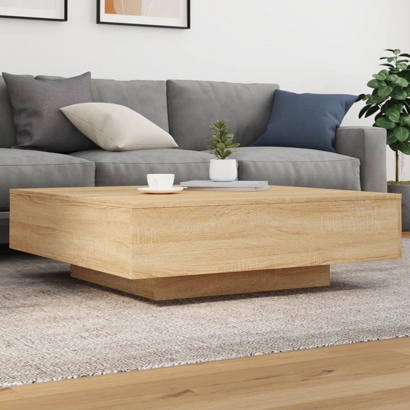 vidaXL - Salontafel - Sonoma Eik - Bewerkt Hout