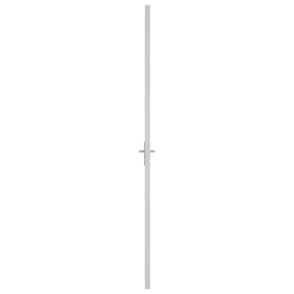 vidaXL Innerdør 76x201,5 cm hvit ESG glass og aluminium