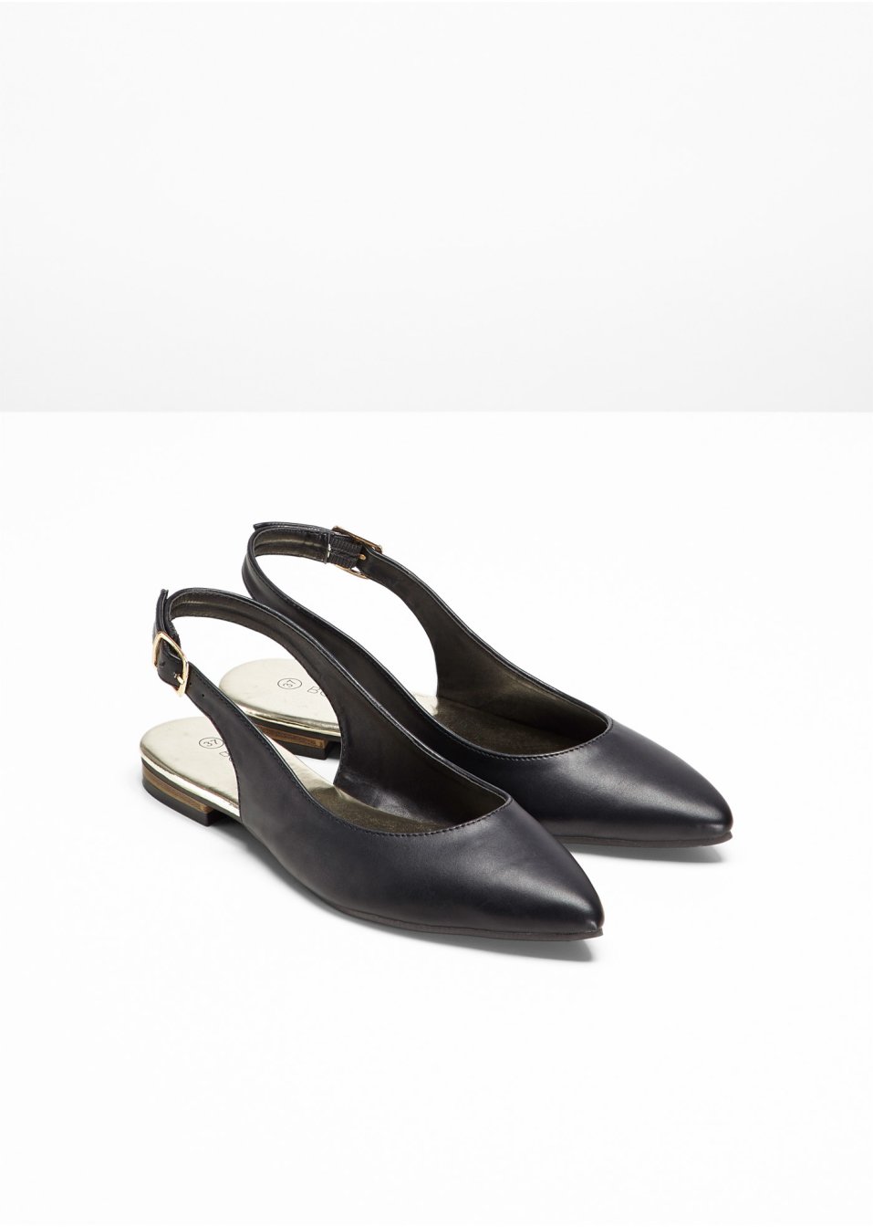 Ballerines à talon ouvert